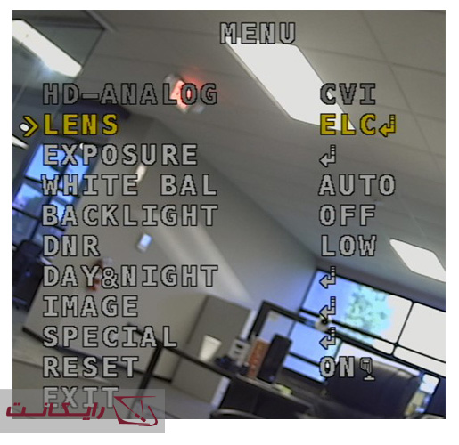 تنظیمات OSD در دوربین آنالوگ HD