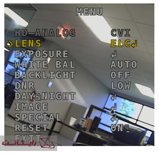 تنظیمات OSD در دوربین آنالوگ HD